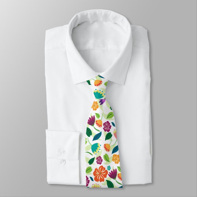 Corbata Canto de cuello floral (Atado)
