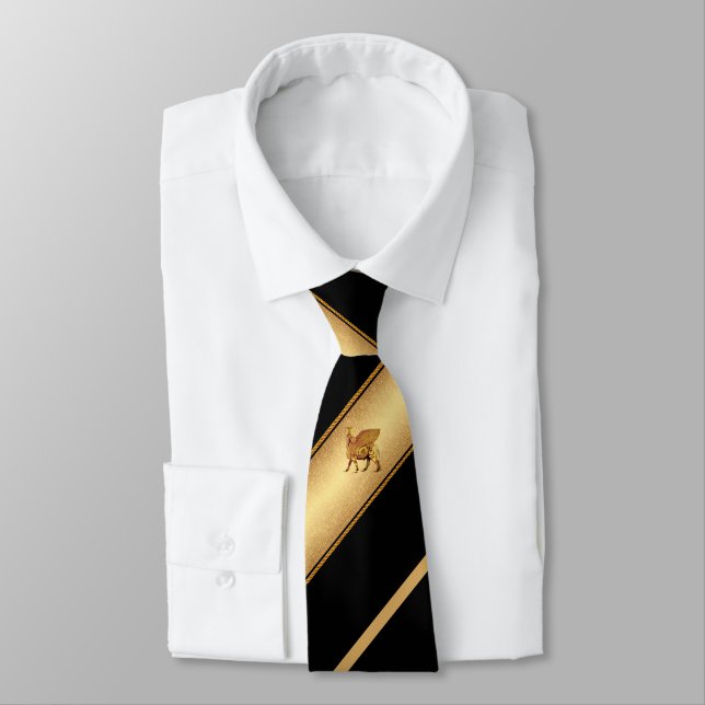 Corbata Canto de cuello lamassu dorado (Atado)