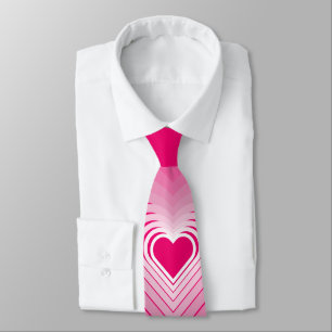 Corbata Canto de cuello rosado con corazón