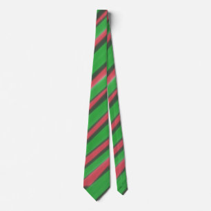Corbata Canto de cuello verde y rojo