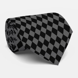 Corbata Canto de diamantes negros y grises