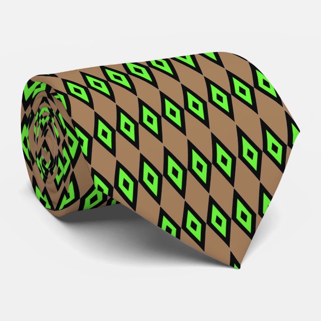 Corbata Canto de diamantes verdes (Enrollado)