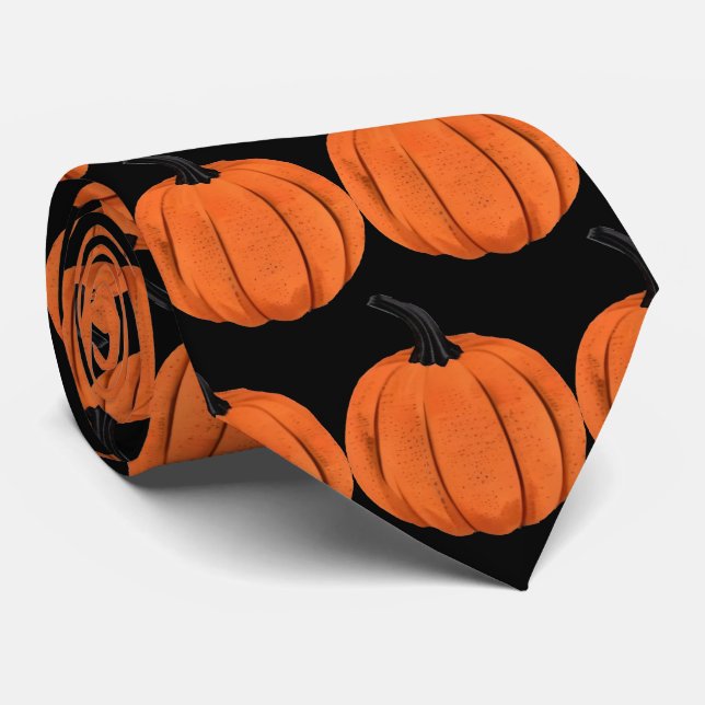 Corbata Canto de diseño de calabaza divertida para Hallowe (Enrollado)