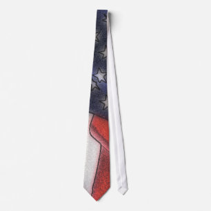 Corbata Canto de esbozo de la bandera estadounidense