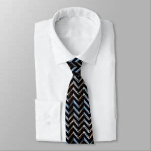 Corbata Canto de ilusión óptica de Chevrons metálicos
