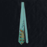 Corbata Canto de pavo real para Bodas y ocasiones especial<br><div class="desc">Art Deco Art Nouveau Peacock Gatsby Blue and Green Boda Tie.</div>