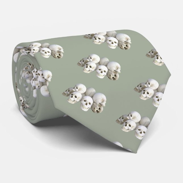 Corbata Canto gris/cráneo (Enrollado)