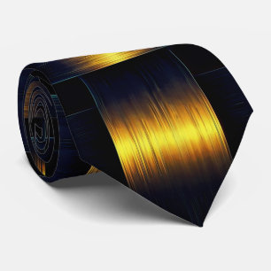 Corbata Canto metalizado de cuello de oro negro