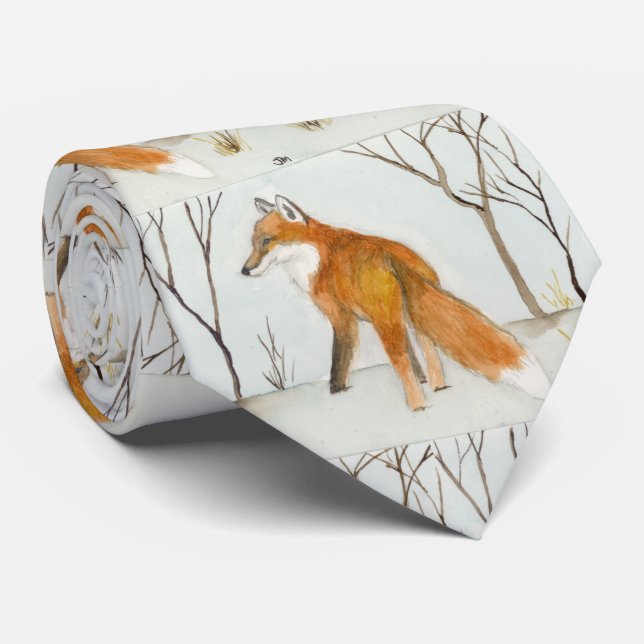 Corbata Canto rojo de cuello de Fox (Enrollado)