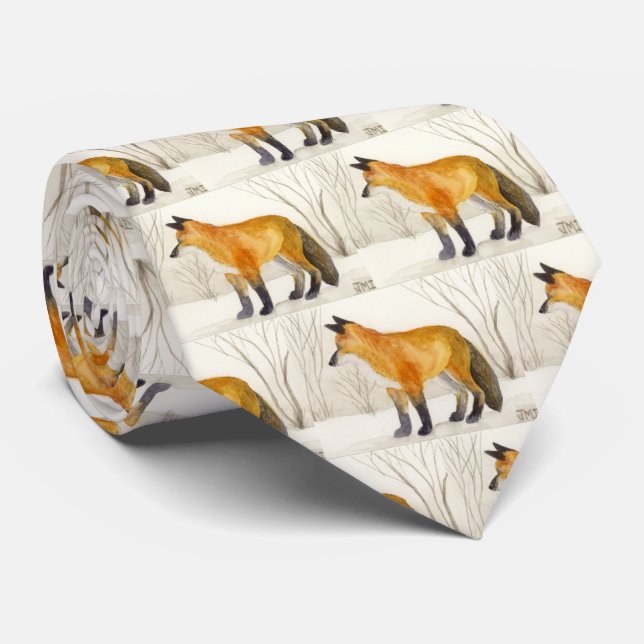 Corbata Canto rojo de cuello de Fox (Enrollado)
