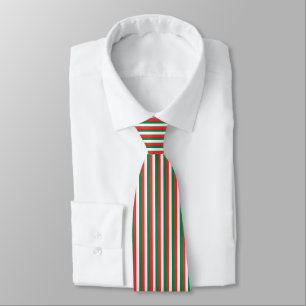 Corbata Canto rojo, verde y blanco