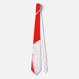 Corbata Canto rojo y blanco