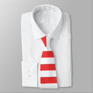 Corbata Canto rojo y blanco