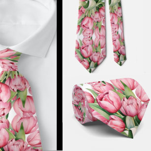Corbata Canto rosado de cuello tulipán