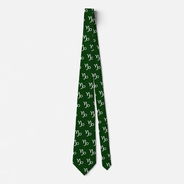 Corbata Capricornio - Verde #003300 (Anverso)