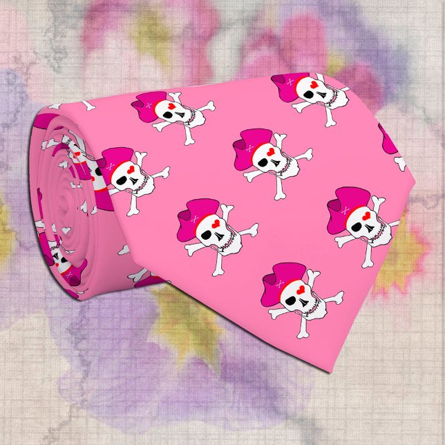 Corbata Captain Grace, Pirate fashion, Pink Pirates flag (Subido por el creador)