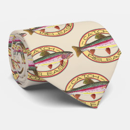 Corbata Capturar y liberar la trucha arco iris para él