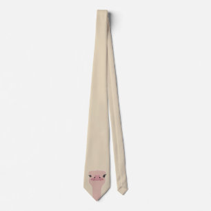 Corbata Cara divertida de avestruz