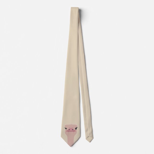 Corbata Cara divertida de avestruz (Anverso)