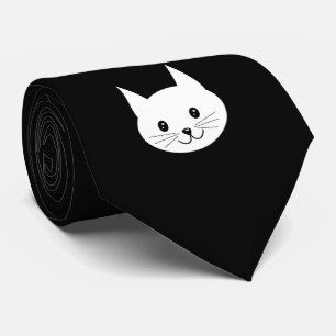Corbata Cara linda del gato