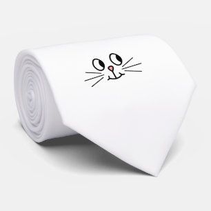 Corbata Cara linda del gato