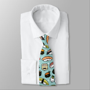 Corbata Caracteres suhi suecos Novedad divertida con mosai