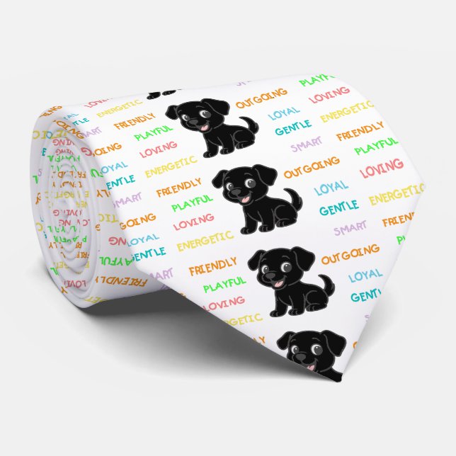 Corbata Características del Labrador Retriever Lab Negro (Enrollado)