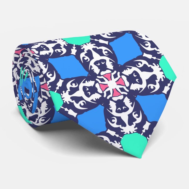 Corbata Caras de Bulldog Francés (Enrollado)
