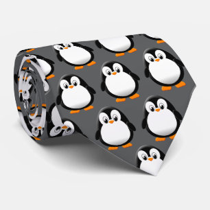 Corbata Carbón Personalizado de pingüino