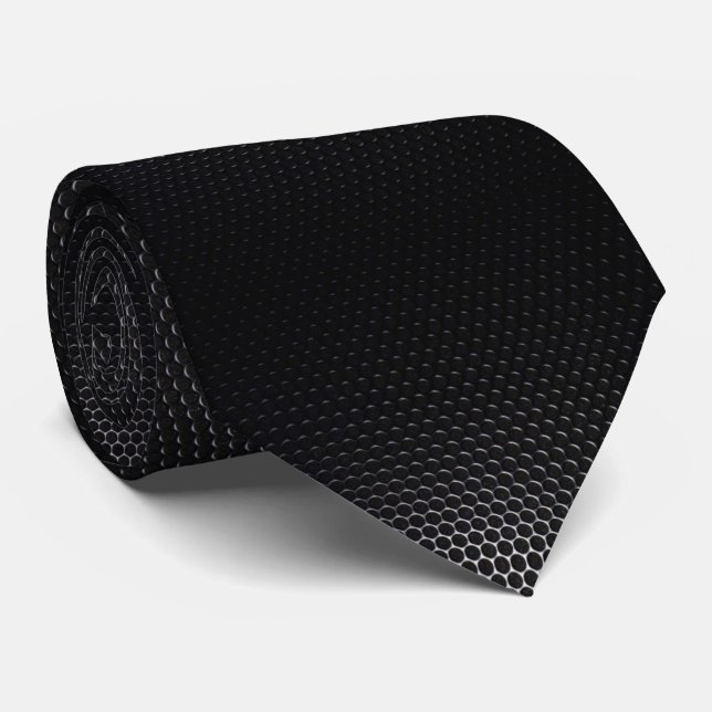 Corbata Carbono Negro   (Enrollado)
