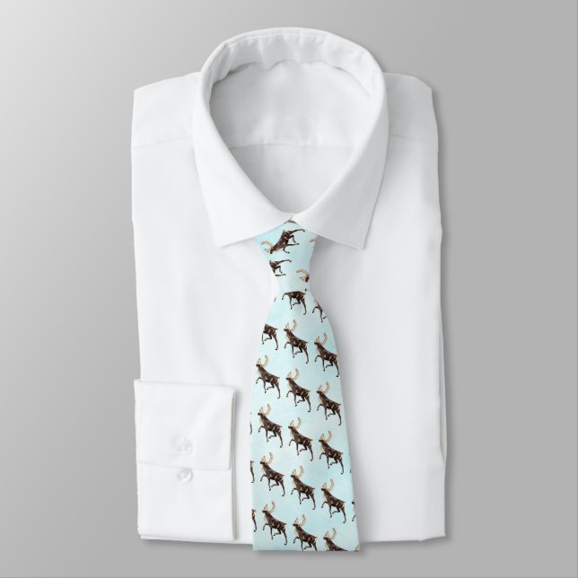 Corbata Caribú/reno de arte folclórico (Atado)