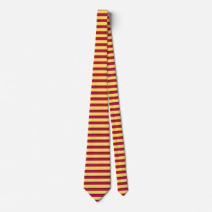 Corbata Carmesí y lazo horizontal de la raya del oro