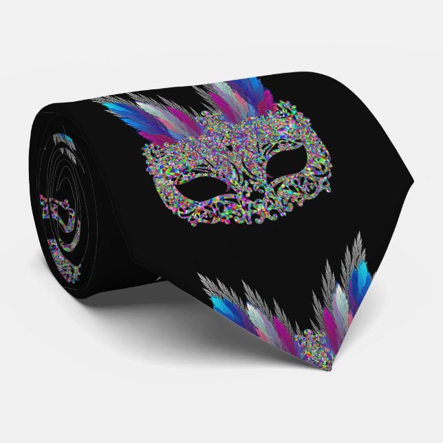 Corbata Carnaval de Mardi Gras Fúnela Máscara de cuello (Enrollado)