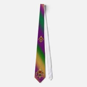 Corbata Carnaval de Monogram Fleur de Liz de la W-Letra