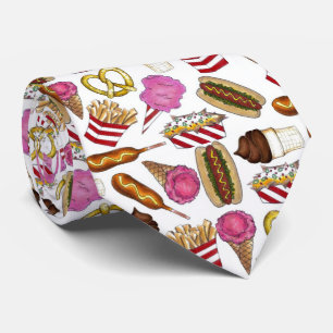 Corbata Carnaval Estatal Feria Alimentos Nachos Algodón
