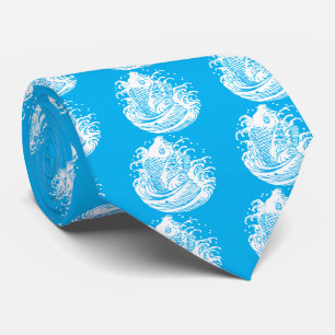 Corbata Carpa y agua