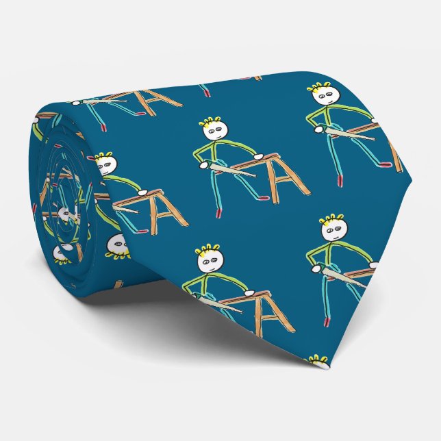 Corbata Carpentry Stickman (Enrollado)