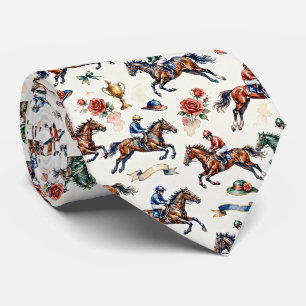 Corbata Carreras de Caballos Seda Falsa Caballero del Ca