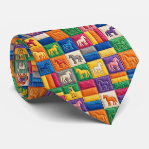 Corbata Carreras de Caballos Seda Falsa Caballero del Ca