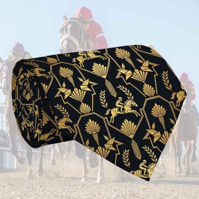 Corbata Carreras de Caballos Seda Falsa | Caballero del Ca (Subido por el creador)