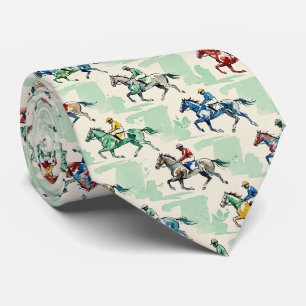 Corbata Carreras de Caballos Seda Falsa Caballero del Ca