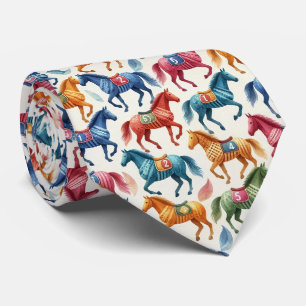 Corbata Carreras de Caballos Seda Falsa   Caballero del Ca