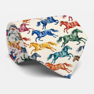 Corbata Carreras de Caballos Seda Falsa Caballero del Ca