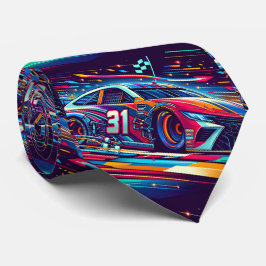 Corbata Carreras de coches de bolsa colorida 2