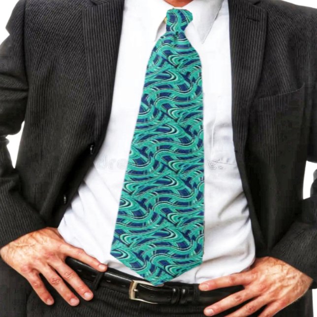 Corbata Carreteras (This Highways Neck Tie design, makes a Bold, dramatic, statement!)