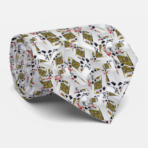 Corbata Cartas de juego Reyes en capas, puntas de cuello