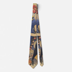 Corbata Cartel francés vintage de bailarina Art Nouveau