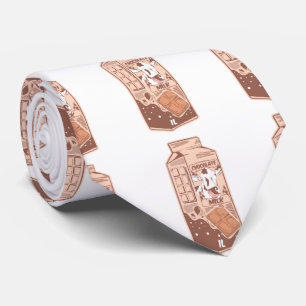 Corbata Cartón de leche de chocolate