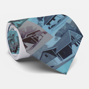 Corbata Casas modernas retras del mosaico