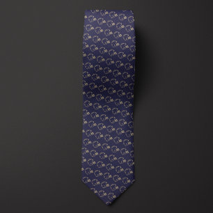 Corbata Casco de fútbol azul y oro